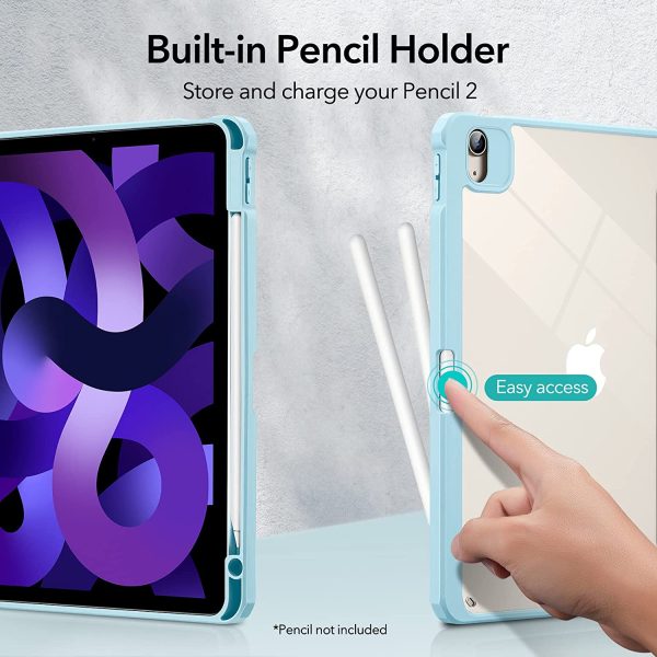 iPad Air 5 2022 Rebound Hybrid Case Pro Stand Case with Detachable Cover & Pencil Holder - Sky Blue also for iPad Air 4 2020 / iPad Pro 11" 2021 - Image 4
