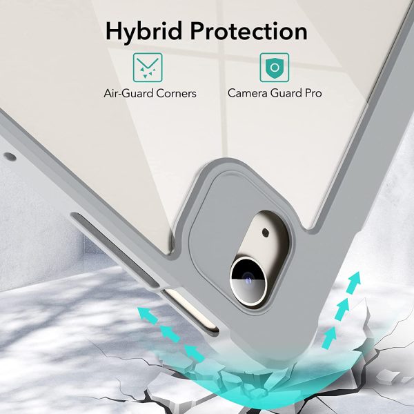 iPad Air 5 2022 Rebound Hybrid Case Pro Stand Case with Detachable Cover & Pencil Holder - Silver Gray also for iPad Air 4 2020 / iPad Pro 11" 2021 - Image 4