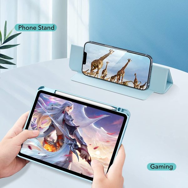 iPad Air 5 2022 Rebound Hybrid Case Pro Stand Case with Detachable Cover & Pencil Holder - Sky Blue also for iPad Air 4 2020 / iPad Pro 11" 2021 - Image 6