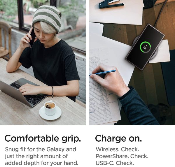 71oGdCqgZ+L._AC_SL1200_ Ultra Hybrid Case for Galaxy S22 Ultra by Spigen ACS03918 - Crystal Clear - Image 7