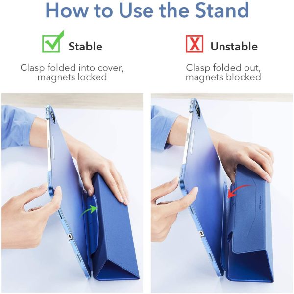 iPad Pro 11 2021 Ascend Trifold Hard Smart Case by ESR - Navy Blue - Image 5
