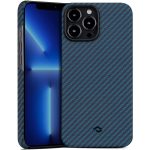 iPhone 13 Pro Max MagEZ Case 2 MagSafe Compatible Carbon Fiber Magnetic Case by PITAKA - Black / Blue Twill