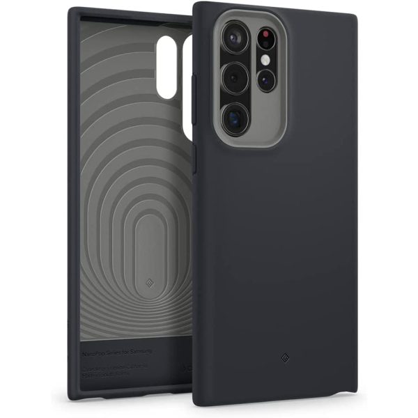 Galaxy S22 Ultra NanoPop Dual tone Liquid Silicone Case by Caseology - Black Sesame - ACS03937 - Image 1