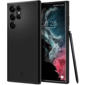 Galaxy S22 Ultra Thin Fit Case by Spigen - ACS03911 - Matte Black