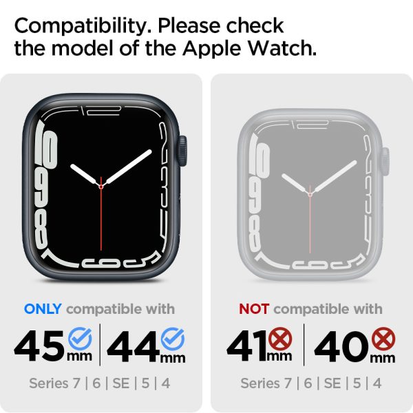 Apple Watch Band & Case Spigen Liquid Crystal Pro for 45mm Series 9 / 8 / 7 / 44 mm Series 6 / 5 / 4 - Space Crystal - ACS04173 - Image 5