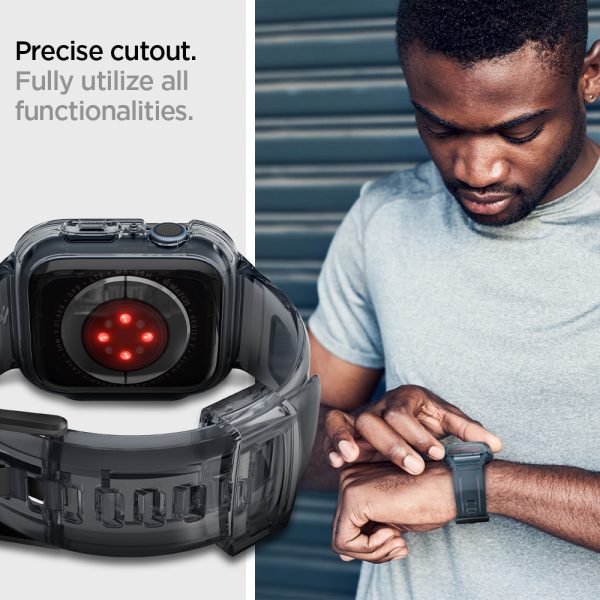 Apple Watch Band & Case Spigen Liquid Crystal Pro for 45mm Series 9 / 8 / 7 / 44 mm Series 6 / 5 / 4 - Space Crystal - ACS04173 - Image 9