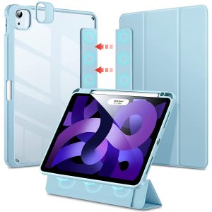 iPad Air 5 2022 Rebound Hybrid Case Pro Stand Case with Detachable Cover & Pencil Holder - Sky Blue also for iPad Air 4 2020 / iPad Pro 11