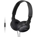 Sony ZX Series Wired On-Ear Headphones with Mic - Black - MDR-ZX310AP