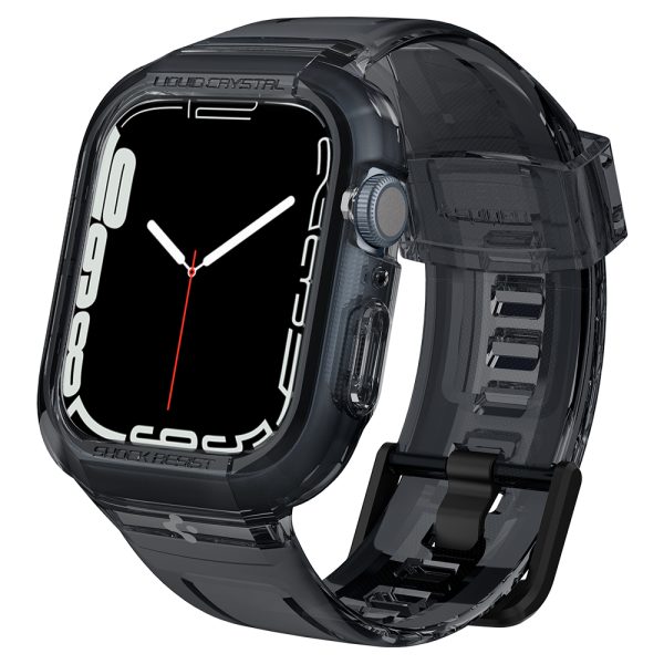 Apple Watch Band & Case Spigen Liquid Crystal Pro for 45mm Series 9 / 8 / 7 / 44 mm Series 6 / 5 / 4 - Space Crystal - ACS04173 - Image 1