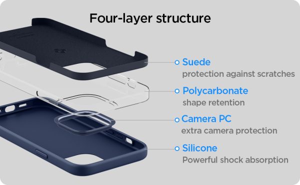 iPhone 13 Pro Max NanoPop Mag Dual tone Liquid Silicone Case by Caseology Magsafe Enabled - Blueberry Navy - ACS03909 - Image 2