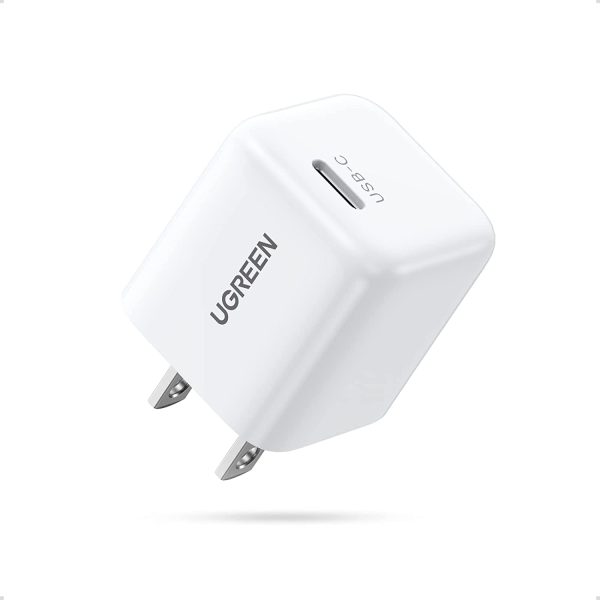 4165sHEUKqL._AC_SL1500_ UGREEN Mini 20W USB C Charger - PD Fast Charger Block USB-C Power Adapter Compatible with iPhone 13/13 Mini/13 Pro/13 Pro Max & iPhone 12 Series - White - 10219 - Image 1