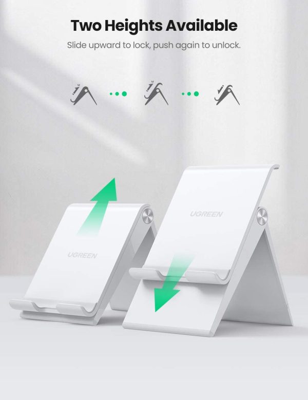 UGREEN Phone Stand Holder Desk Cell Phone Dock Adjustable & Foldable - 80704 - White - Image 7