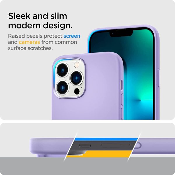 611zqWnW3IL._AC_SL1500_ Apple iPhone 13 Pro Max Silicone Fit Soft Case by Spigen - ACS03231 - Iris Purple - Image 6