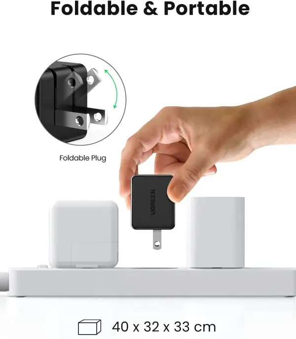 UGREEN 25W PD Wall Charger USB C Super Fast Charger with 6.6FT USB C to USB C Fast Charging Cable Compatible with Samsung Galaxy S22/S21/S21 Ultra/S10/Note 20/Note 10/Z Flip/Z Fold, iPad Mini 6 - 50576 - Image 6