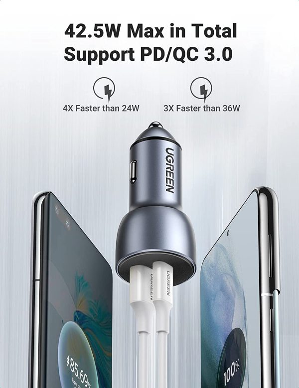 618H9-WpMFL._AC_SL1500_ UGREEN 42.5W Dual Port Car Charger - 60980 - Black - BIS - Image 5