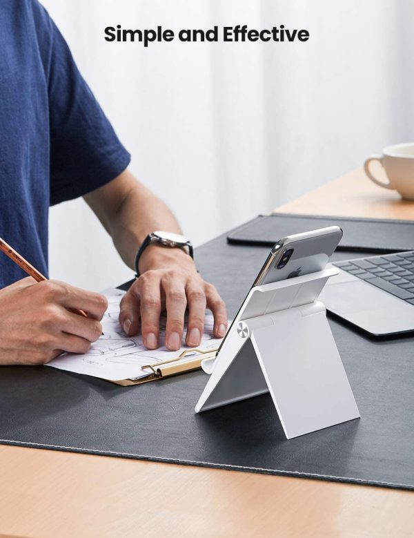 UGREEN Phone Stand Holder Desk Cell Phone Dock Adjustable & Foldable - 80704 - White - Image 4