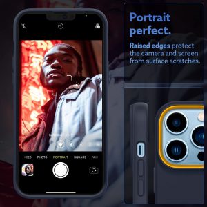 iPhone 13 Pro Max NanoPop Mag Dual tone Liquid Silicone Case by Caseology Magsafe Enabled - Blueberry Navy - ACS03909 - Image 11