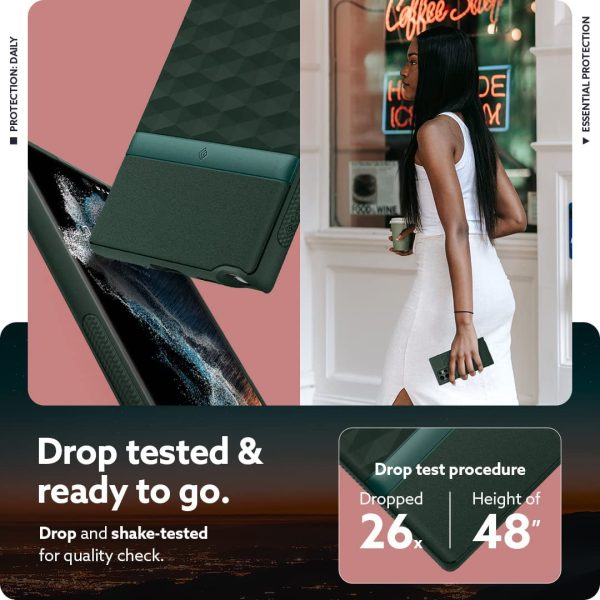 Galaxy S22 Ultra Parallax Protective Case by Caseology - Midnight Green - ACS03942 - Image 3