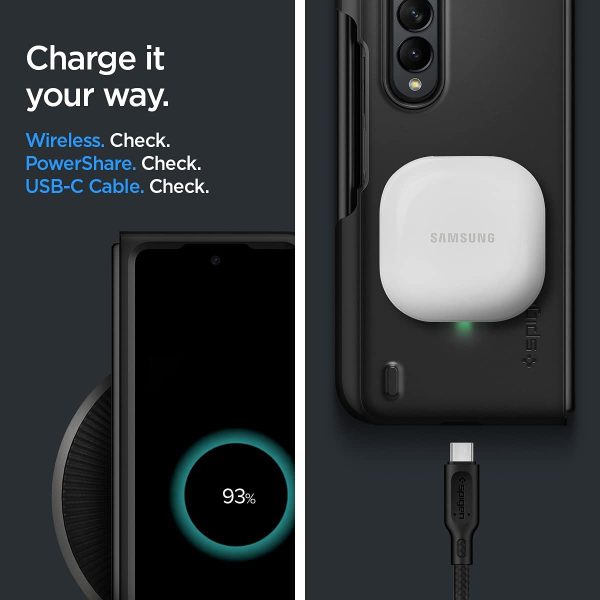 Galaxy Z Fold 3 Thin Fit P Case with S Pen Holder by Spigen - ACS03688 - Matte Black - Image 4