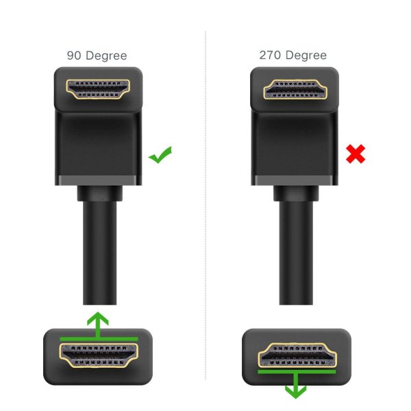61jjX+8R8wL._SL1001_ UGREEN HDMI Cable Right Angle 90 Degree Elbow HDMI Cord 4K Ultra HD 3D 1080P Ethernet and Audio Return ARC Compatible - 15 feet - 5 meter - 10175 - Image 5