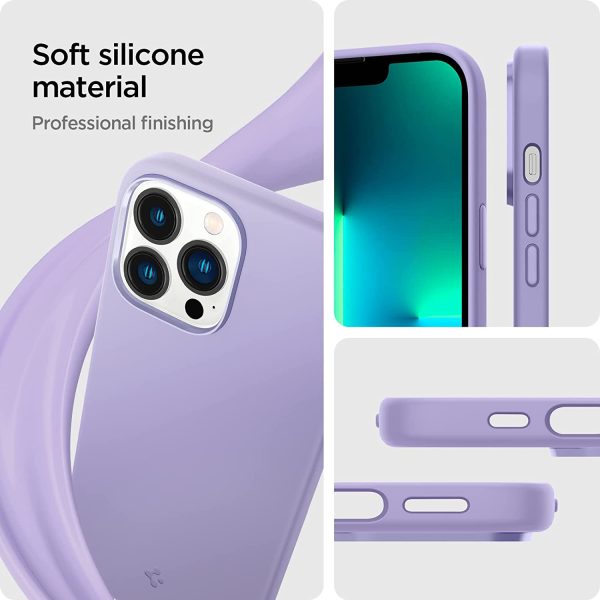 61+szlSY6vL._AC_SL1500_ Apple iPhone 13 Pro Max Silicone Fit Soft Case by Spigen - ACS03231 - Iris Purple - Image 3