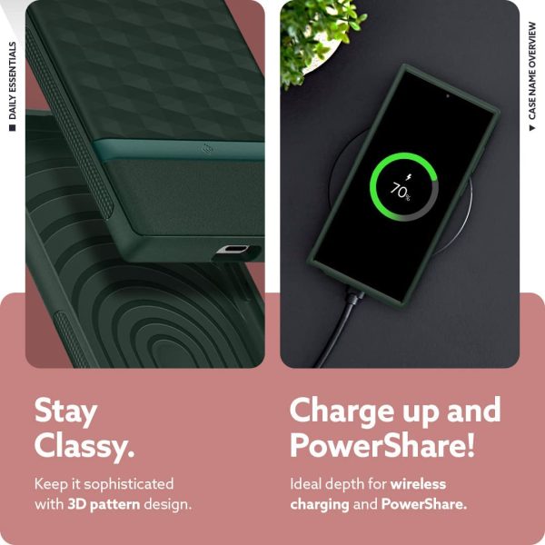 Galaxy S22 Ultra Parallax Protective Case by Caseology - Midnight Green - ACS03942 - Image 7