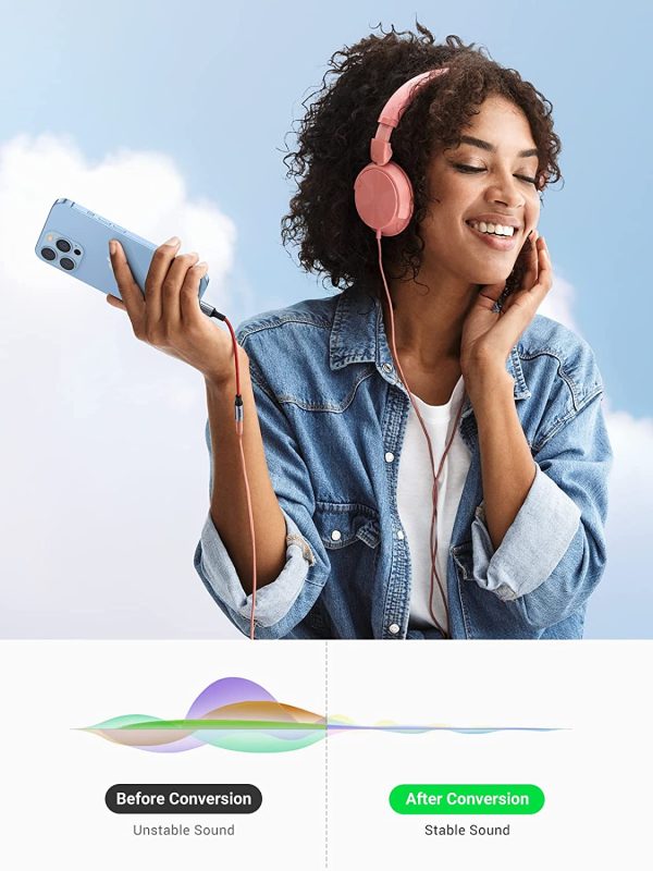 UGREEN Headphones Adapter for Apple MFi Certified iPhone Lightning to 3.5mm Jack Converter - 10 cm - Red - 70507 - Image 7