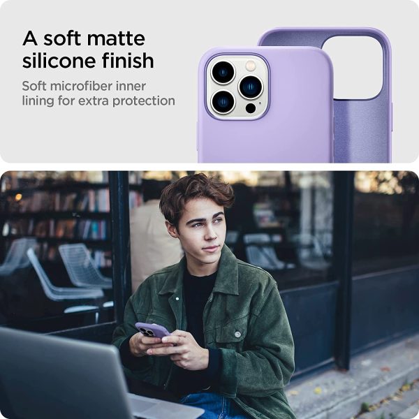 717PzN3G0tL._AC_SL1500_ Apple iPhone 13 Pro Max Silicone Fit Soft Case by Spigen - ACS03231 - Iris Purple - Image 7