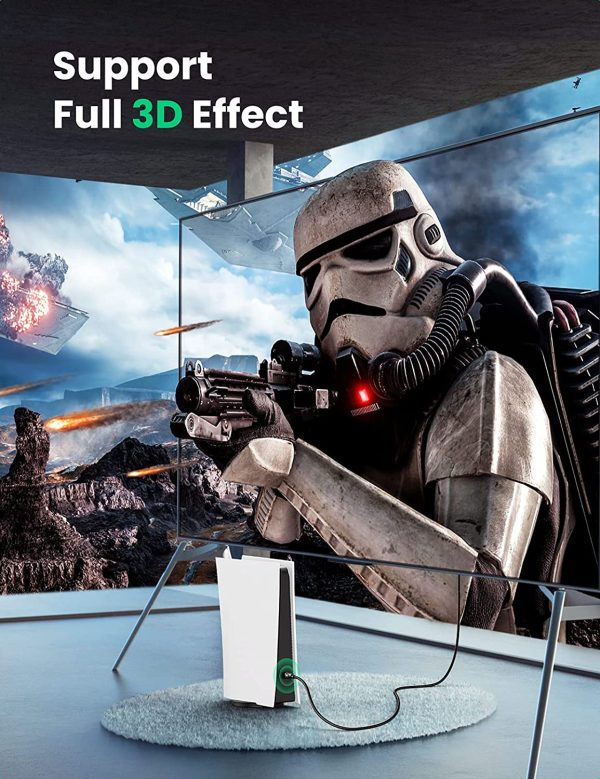 UGREEN 4K HDMI Cable High Speed HDMI Cord Nylon Braided 18Gbps with Ethernet Support 4K 60HZ HDR ARC Compatible - 40106 - 20m - 60 feet - Image 5