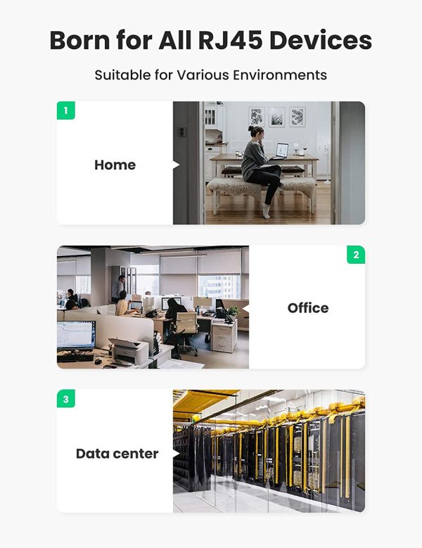 71Op7u3-8cL._SL1500_ UGREEN Cat 7 Ethernet Cable High Speed Braided Internet Cord Cat7 RJ45 Shielded Indoor Heavy Duty LAN Network Cable - Black - 16.4 feet - 80425 - Image 4
