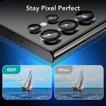 Galaxy S22 Ultra Camera Lens Protector , Scratch-Resistant Ultra-Thin Tempered Glass with Aluminum Edge - Set of 5 - Black - Image 4