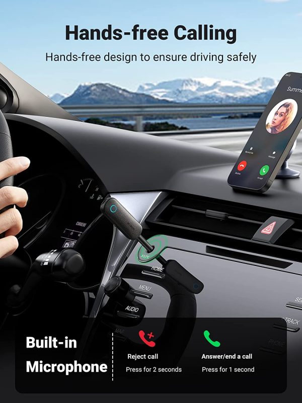 71oDBHq5v1L._AC_SL1500_ UGREEN Bluetooth 5.0 Transmitter and Receiver 2 in 1 Wireless 3.5mm Bluetooth Adapter, Dual Devices Simultaneously, Aux Bluetooth Audio Car Adapter - Black - 80893 - Image 6