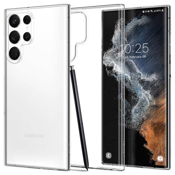 Spigen-AirSkin-Case-for-Samsung-Galaxy-S22-Ultra-5G-Crystal-Clear-8809811855654-23032022-01-p Galaxy S22 Ultra Air Skin Super Thin Non Yellowing Case by Spigen ACS03930 - Crystal Clear - Image 1