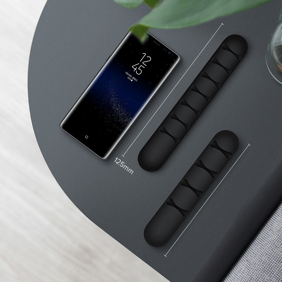 eng pl Ugreen 2x self adhesive organizer for 4 cables wires black 30762 57450 11