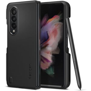 Galaxy Z Fold 3 Thin Fit P Case with S Pen Holder by Spigen - ACS03688 - Matte Black