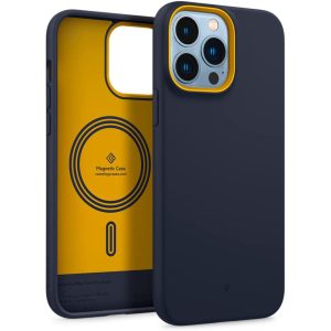 iPhone 13 Pro NanoPop Mag Dual tone Liquid Silicone Case by Caseology Magsafe Enabled - Blueberry Navy - ACS03910