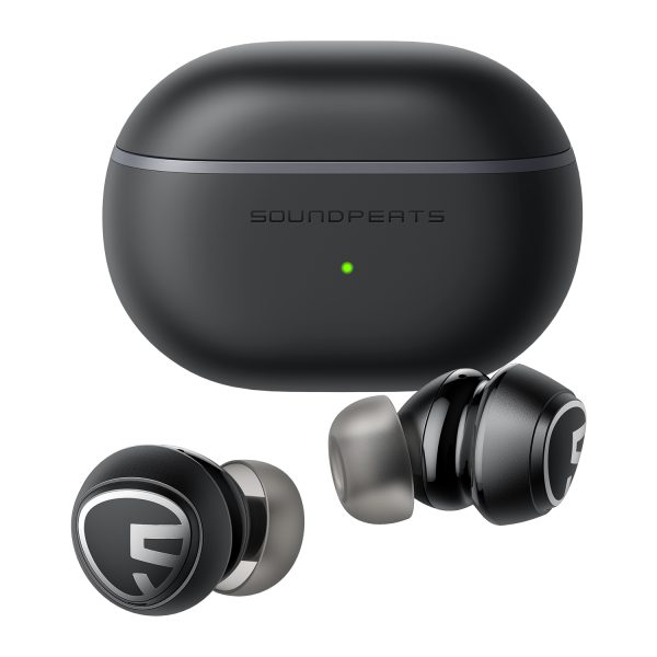 SoundPEATS Mini Pro Hybrid Active Noise Cancelling Wireless Earbuds, Bluetooth 5.2 Headphones with ANC, QCC3040, aptX Adaptive - Black - AMT - Image 1