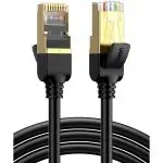 Ugreen Cat 7 Ultra Durable High Performance Shielded Ethernet Networking Cord Patch Cable 10Gbps 600Mhz S/STP Molded Network Lan Cable Stranded Copper - Black - 16.6 feet - 11271
