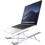 UGREEN Laptop Stand for Desk Adjustable Portable Laptop Riser Computer Aluminum Foldable Notebook Stand Holder - 40289 - Silver