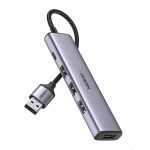 UGREEN USB 3.0 Hub, USB Ports for Laptop with 4 Powered USB HUB 5V 2A , 5Gbps High Speed Data Transmission USB Splitter - 20805 - Silver