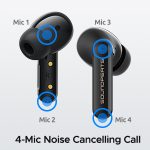 SoundPEATS Mac 2 True Wireless Earbuds, IPX7 Waterproof Bluetooth Headphones, Sports Earphones with Superior Sound, 60 Hrs Playtime, Touch Control, USB-C Charge - Black - AMT - Image 11