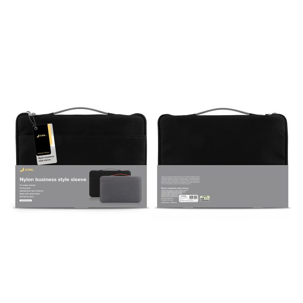 JCPal Professional Style Nylon Laptop Sleeve for 15-inch Laptops - Black - JCP2273 - Image 5