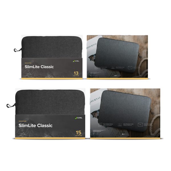 1 Laptop Sleeve Slimlite Classic for 13 inch 14 inch Laptops by JCPAL - Black - JCP2422 - Image 5