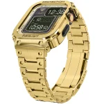 Apple Watch Band & Case amBand Moving Fortress Pro Fully Stainless Steel for Apple Watch Series 7/6/SE/5/4 44 mm / 45 mm - Saturn Gold