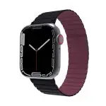 JCPAL FlexForm Magnetic Premium Strap Band for Apple Watch 42 / 44 / 45 / 49 mm - Black / Red - JCP6288