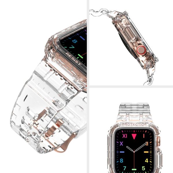 Apple Watch Band & Case amBand Moving Fortress Sport Series Rugged Style for Apple Watch 38 / 40 / 41 mm - Clear - Image 5