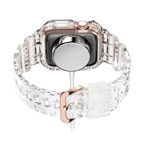 Apple Watch Band & Case amBand Moving Fortress Sport Series Rugged Style for Apple Watch 38 / 40 / 41 mm - Clear - Image 4