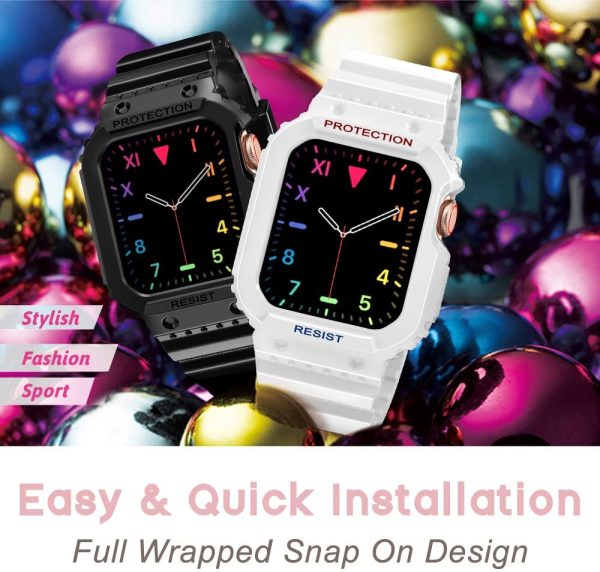 Apple Watch Band & Case amBand Moving Fortress Sport Series Rugged Style for Apple Watch 38 / 40 / 41 mm - Bright White - Image 7