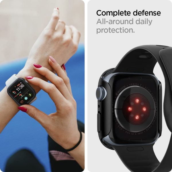 615wO-FvhYL._AC_SL1000_ Apple Watch Case Spigen Thin Fit Case for 45mm Series 7  - Black - ACS04174 - Image 7