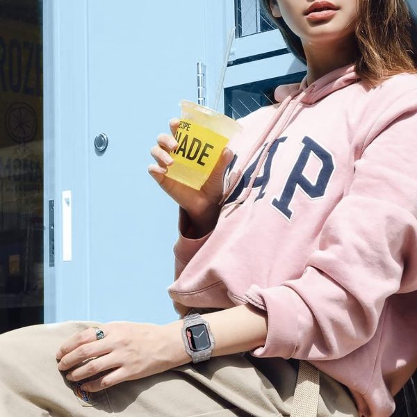 Apple Watch Band & Case amBand Moving Fortress Sport Series Rugged Style for Apple Watch 38 / 40 / 41 mm - Clear - Image 7